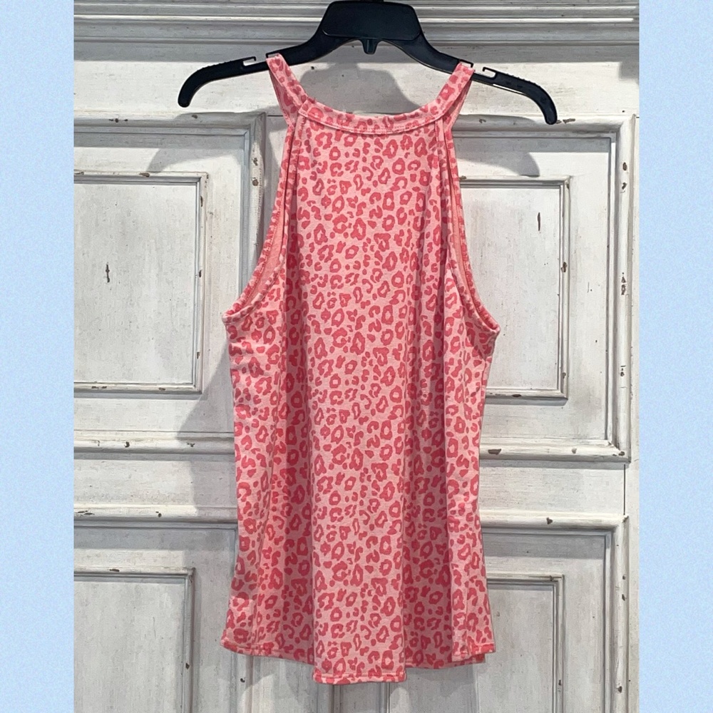 Pink Leopard Halter Top - Picture 2 of 4